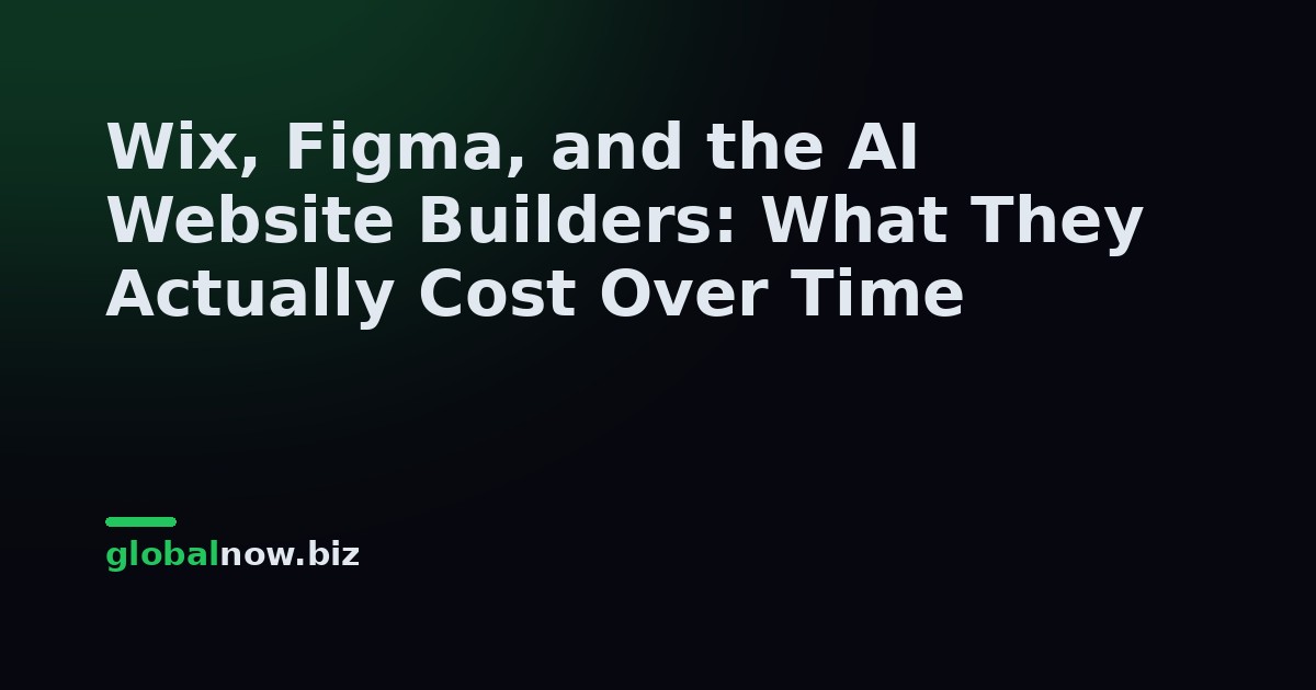 Wix, Figma, and the AI Website Builders: What They Actually Cost Over Time